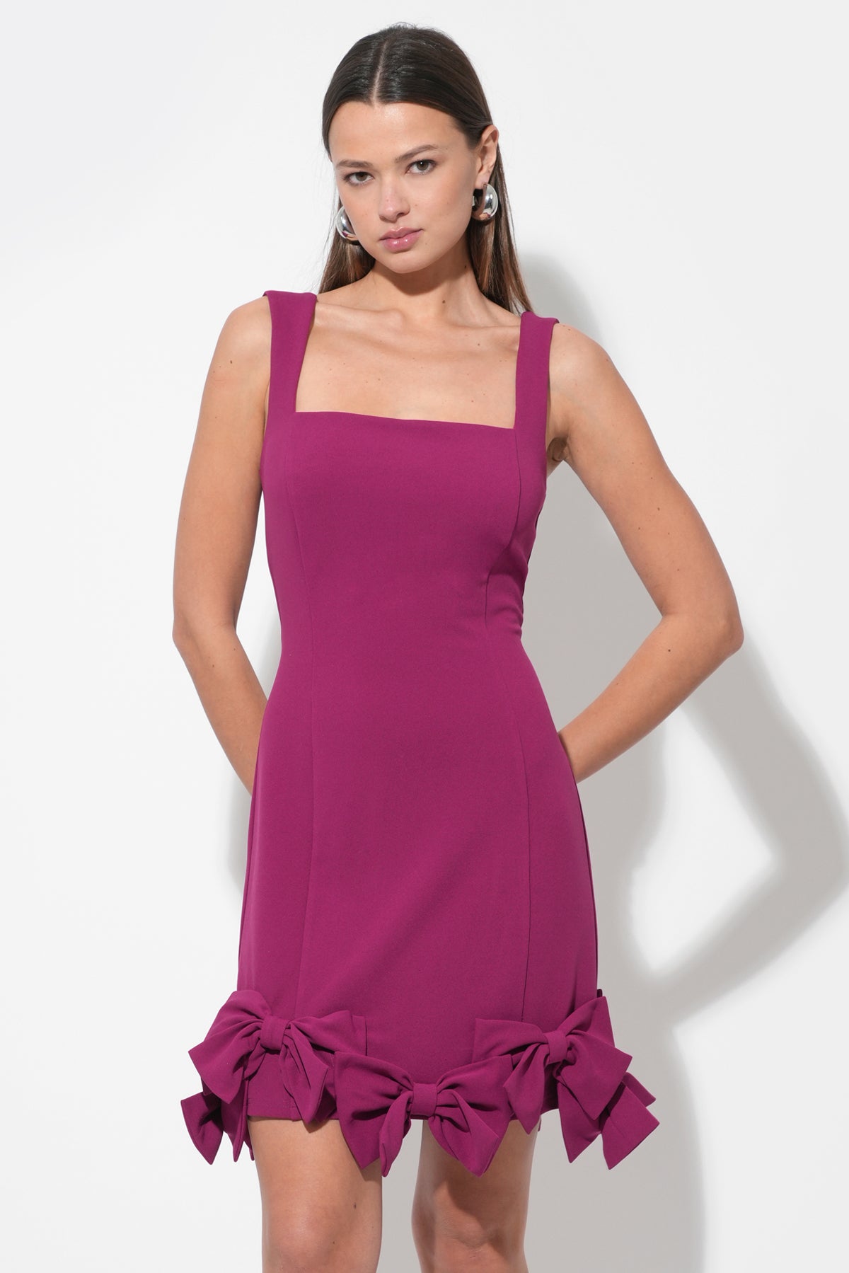 Ember Bow Skirt Strappy Mini Dress