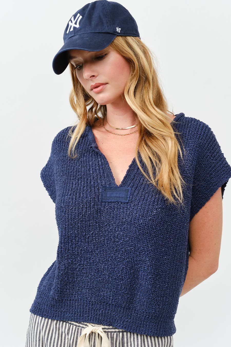 All-season Lightweight sweater: Navy