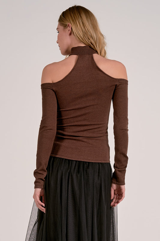Choker neck sweater