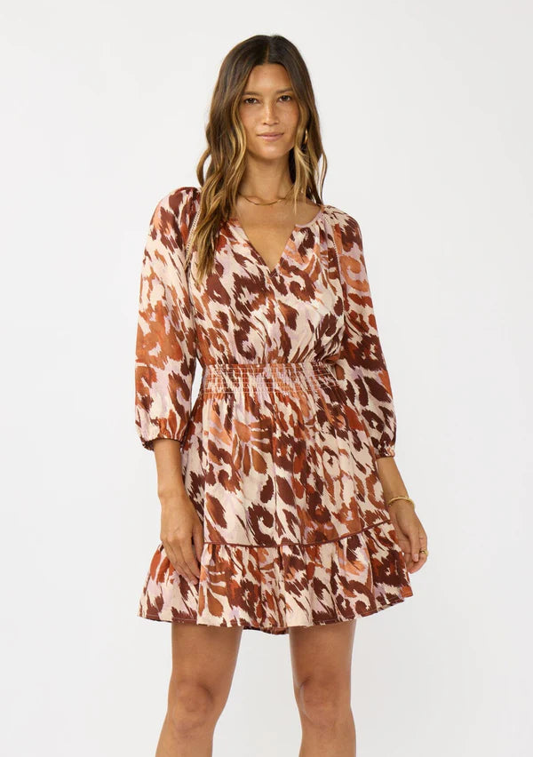 Clay Stroke Mini Dress