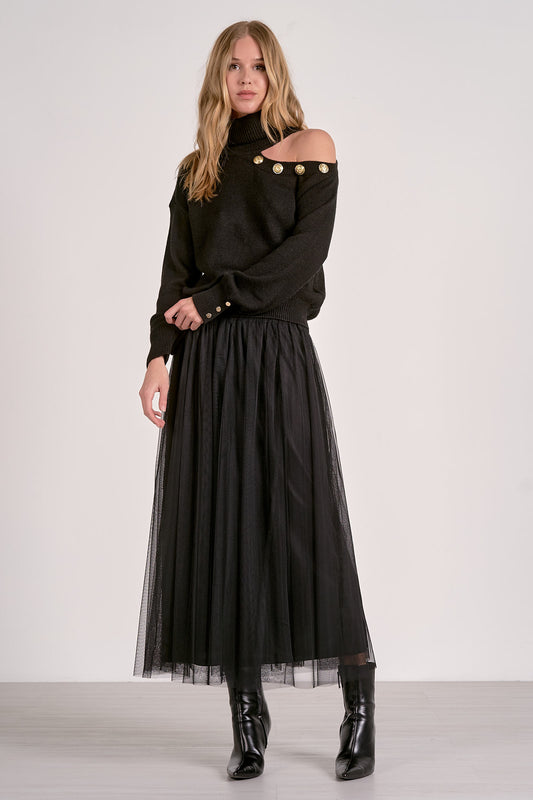 Long tiered skirt