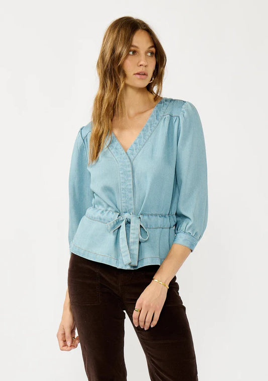 Cora Tencel Peplum Top