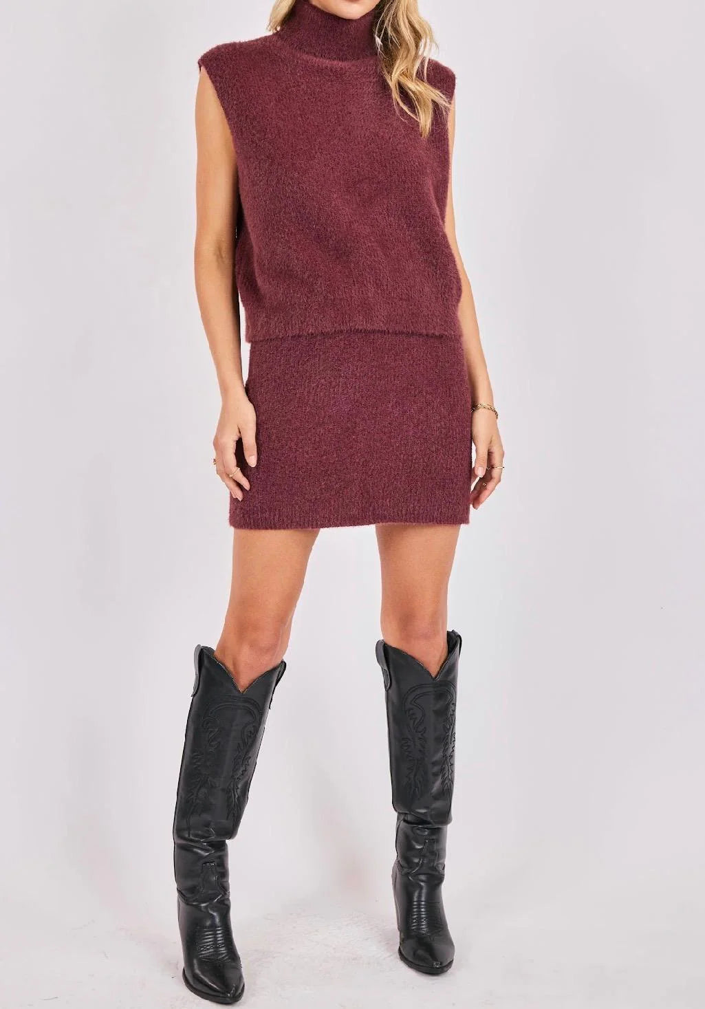 Crosby fuzzy mini skirt