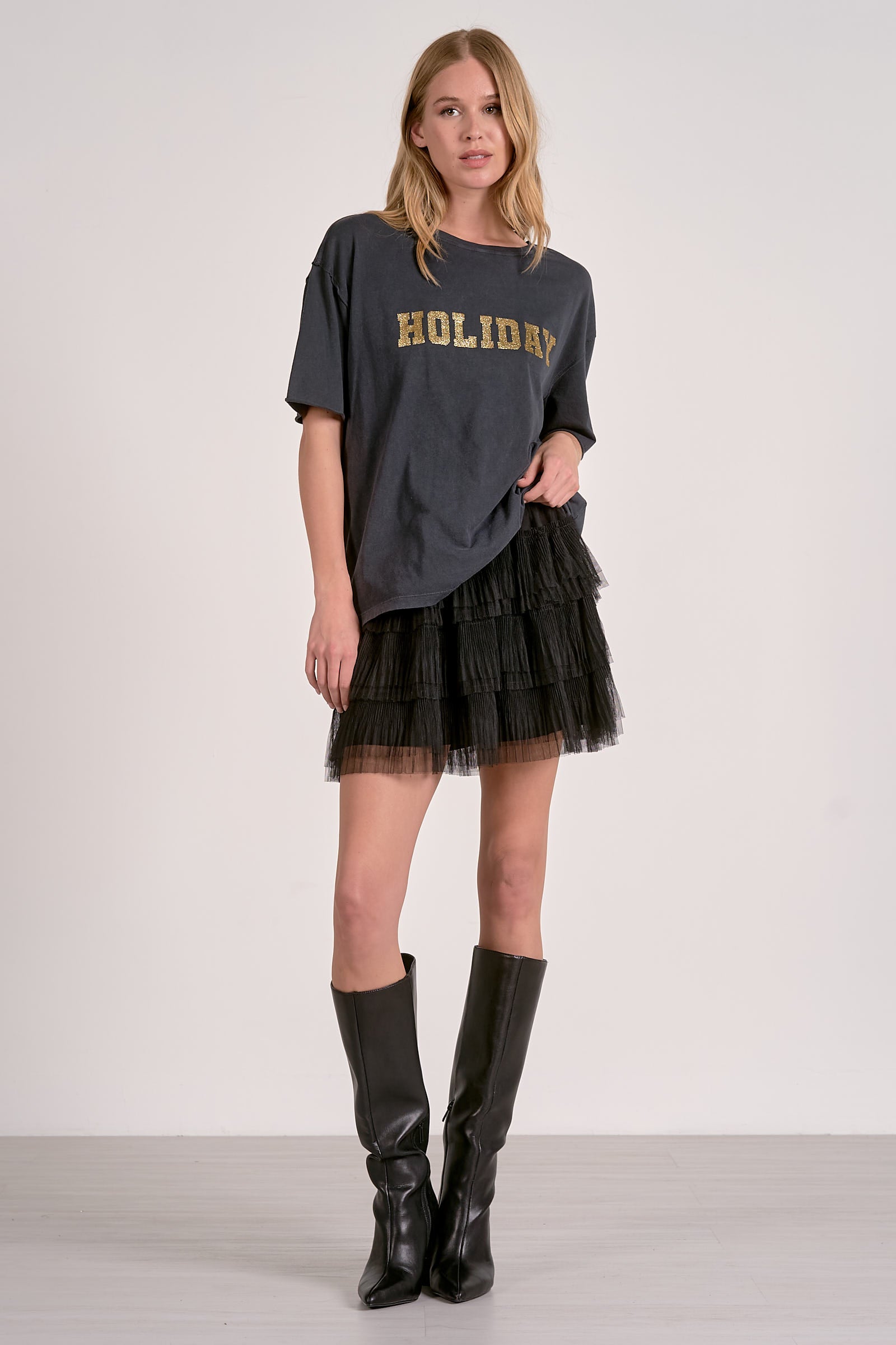 Tiered mini skirt