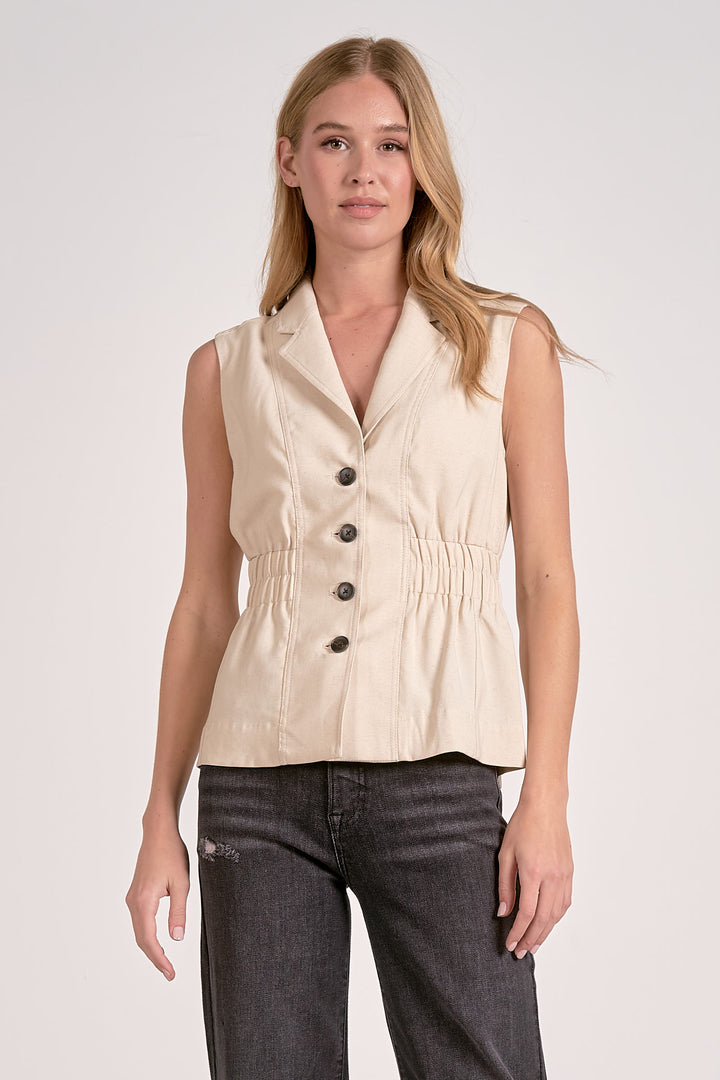 Elan cinched waist vest